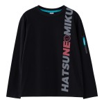 Official Hatsune Miku Neon Electronic Music Project Moeyu Miku Merch Black Grey Neutral Top